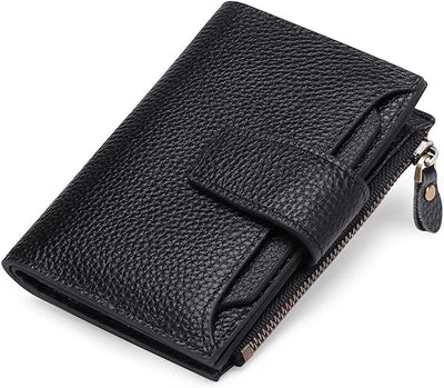 Compact Genuine Leather RFID Blocking Multi-Functional Wallet