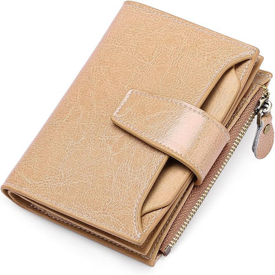 Compact Genuine Leather RFID Blocking Multi-Functional Wallet