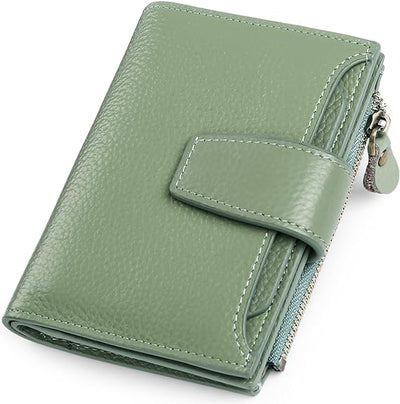 Compact Genuine Leather RFID Blocking Multi-Functional Wallet