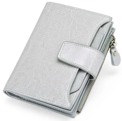 Compact Genuine Leather RFID Blocking Multi-Functional Wallet