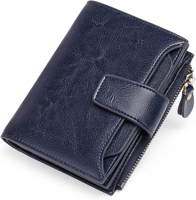Compact Genuine Leather RFID Blocking Multi-Functional Wallet