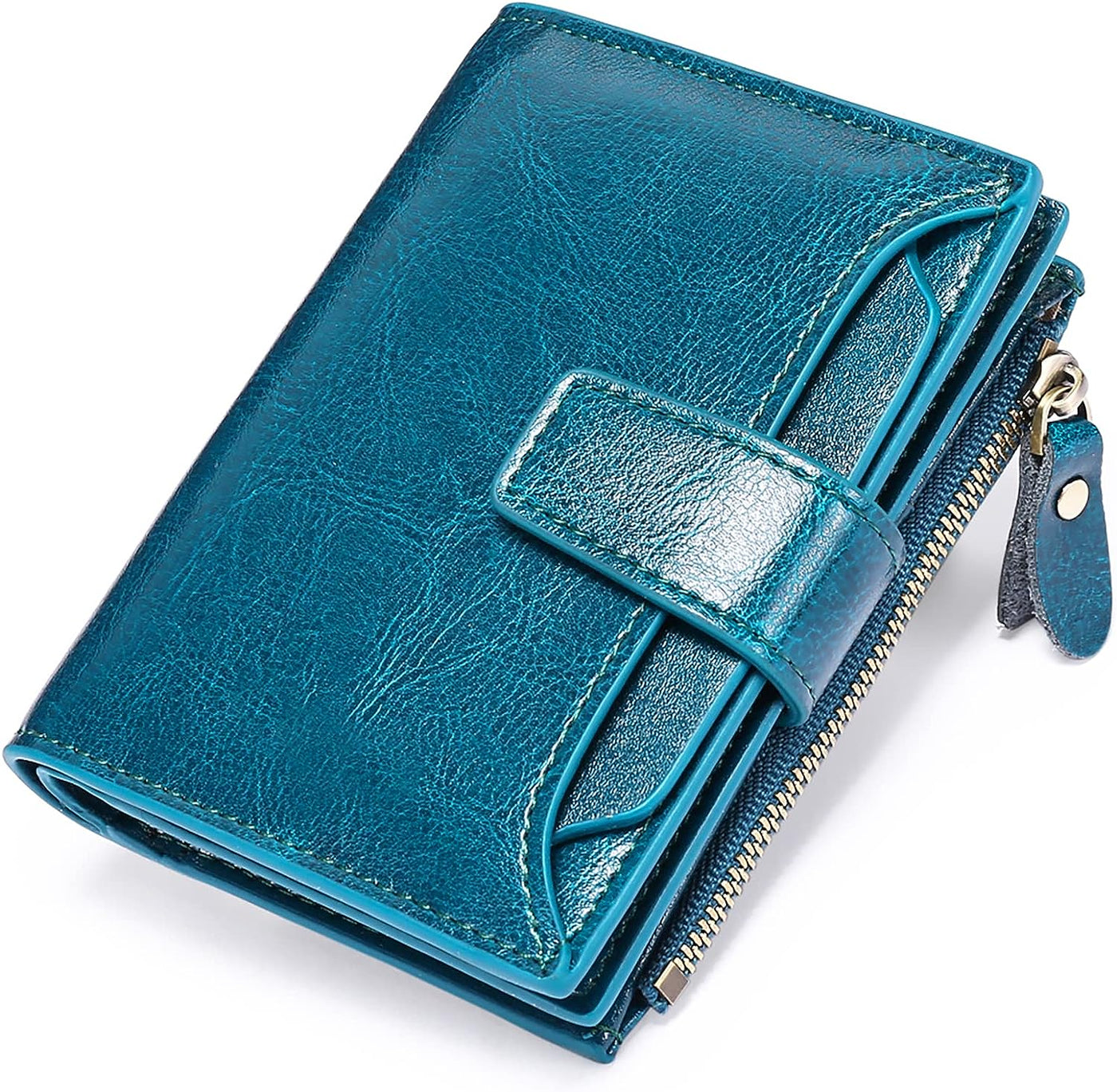 Compact Genuine Leather RFID Blocking Multi-Functional Wallet