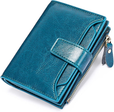 Compact Genuine Leather RFID Blocking Multi-Functional Wallet