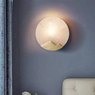 Copper Alabaster LED Wall Sconce Light Fixture