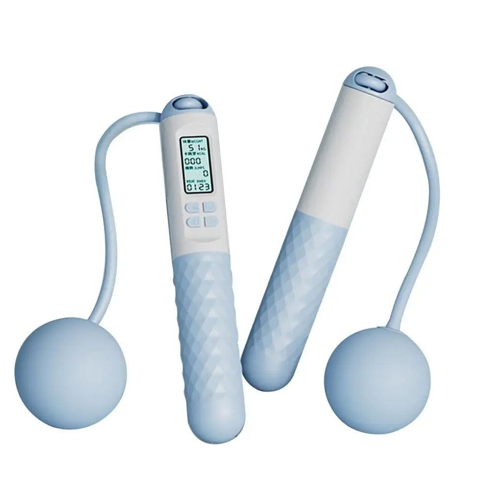 Cordless Digital Skipping Rope with Weighted Handles