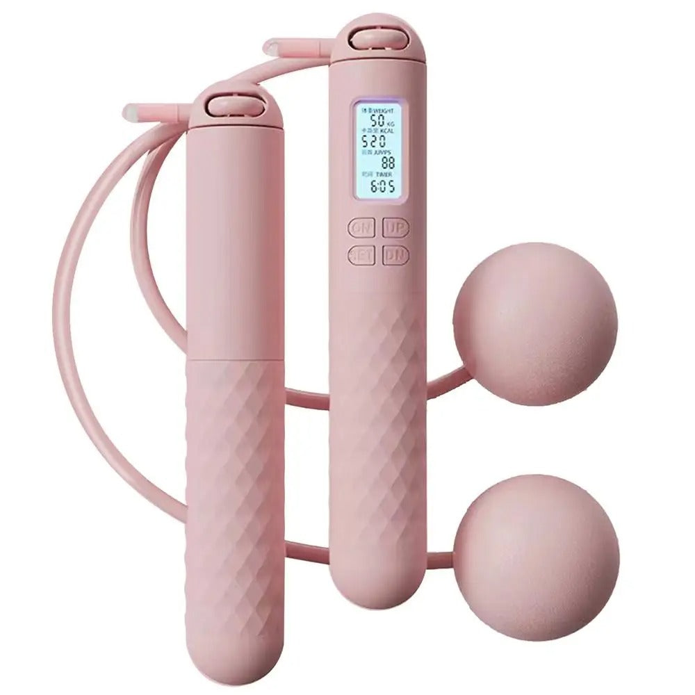Cordless Digital Skipping Rope with Weighted Handles