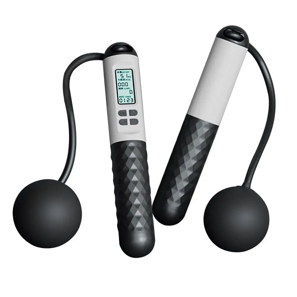 Cordless Digital Skipping Rope with Weighted Handles