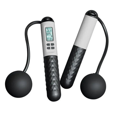 Cordless Digital Skipping Rope with Weighted Handles