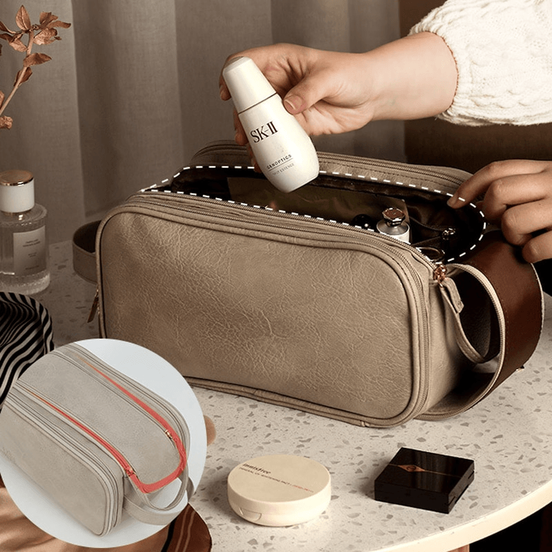 Spacious Water-Resistant Travel Cosmetic Organizer Bag