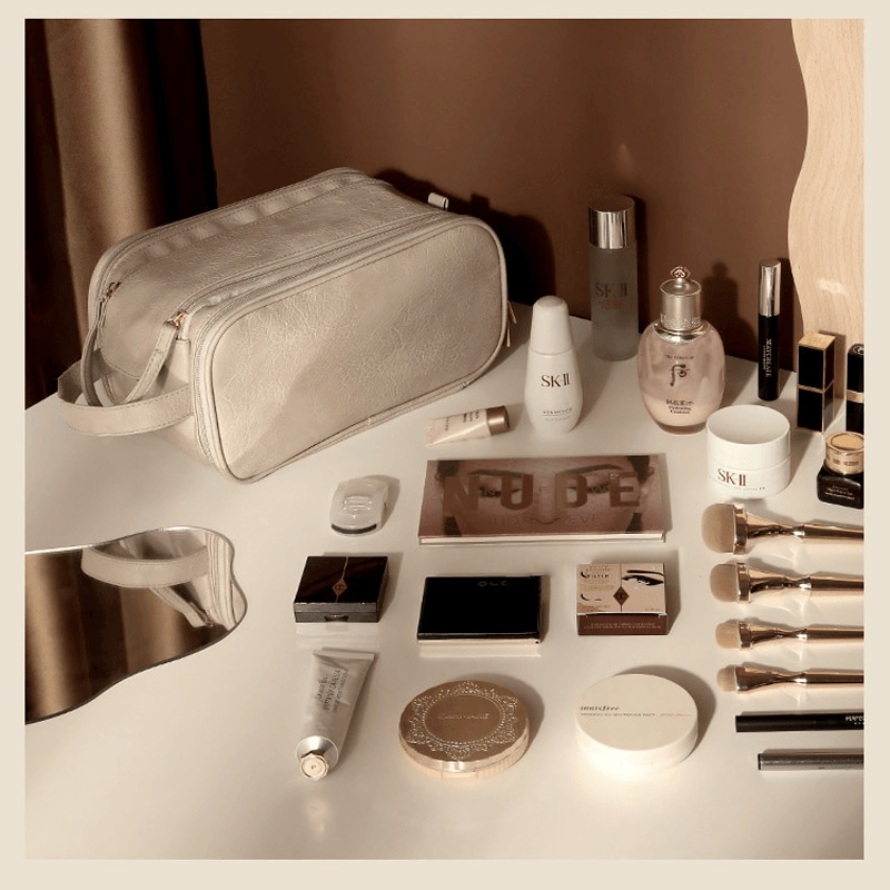 Spacious Water-Resistant Travel Cosmetic Organizer Bag
