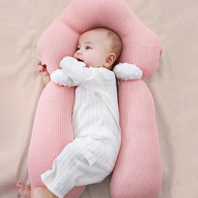 Adjustable Newborn Cushion with Anti-Roll & Flat Head Support (0–12 Months)
