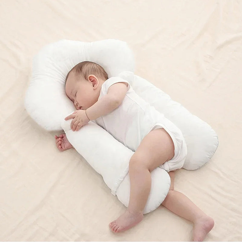 Adjustable Newborn Cushion with Anti-Roll & Flat Head Support (0–12 Months)