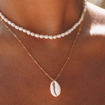Cowrie Shell Pendant Necklace for Women – Isla Boho Design