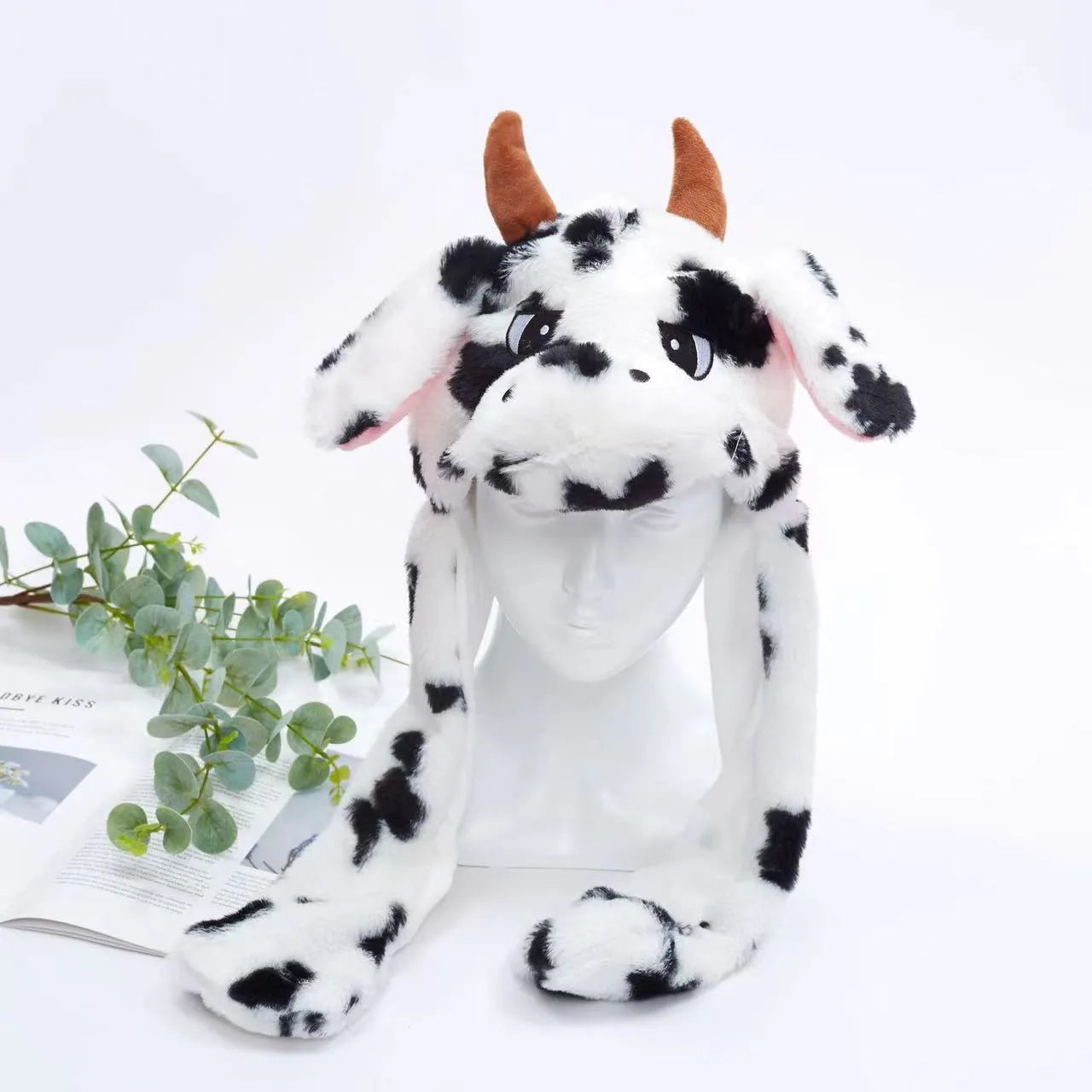 BunnyBounce Plush Hat with Moving Ears for Kids & Adults