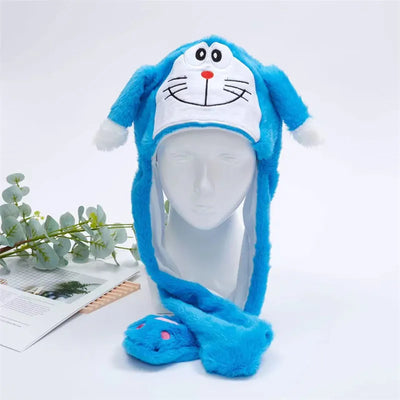 BunnyBounce Plush Hat with Moving Ears for Kids & Adults
