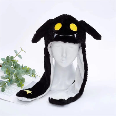 BunnyBounce Plush Hat with Moving Ears for Kids & Adults