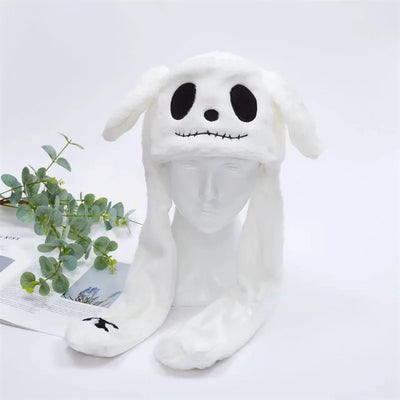 BunnyBounce Plush Hat with Moving Ears for Kids & Adults