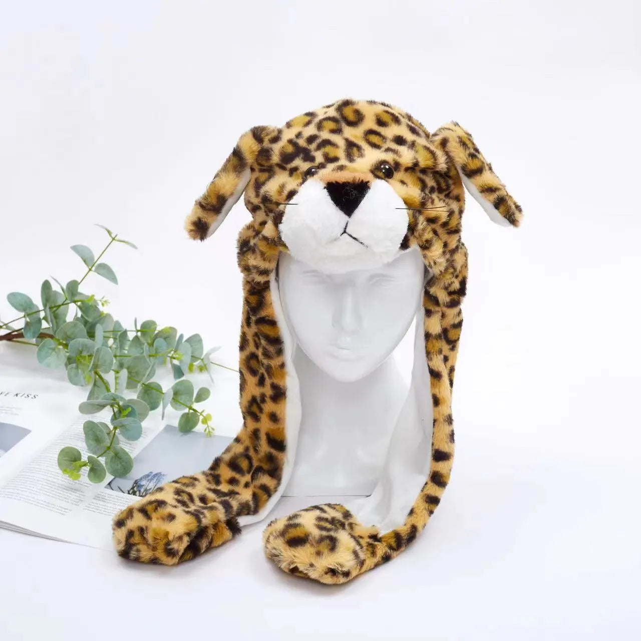 BunnyBounce Plush Hat with Moving Ears for Kids & Adults