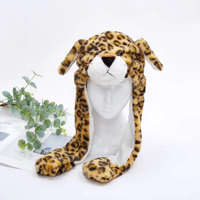 BunnyBounce Plush Hat with Moving Ears for Kids & Adults