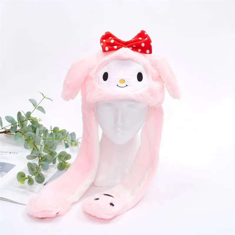 BunnyBounce Plush Hat with Moving Ears for Kids & Adults