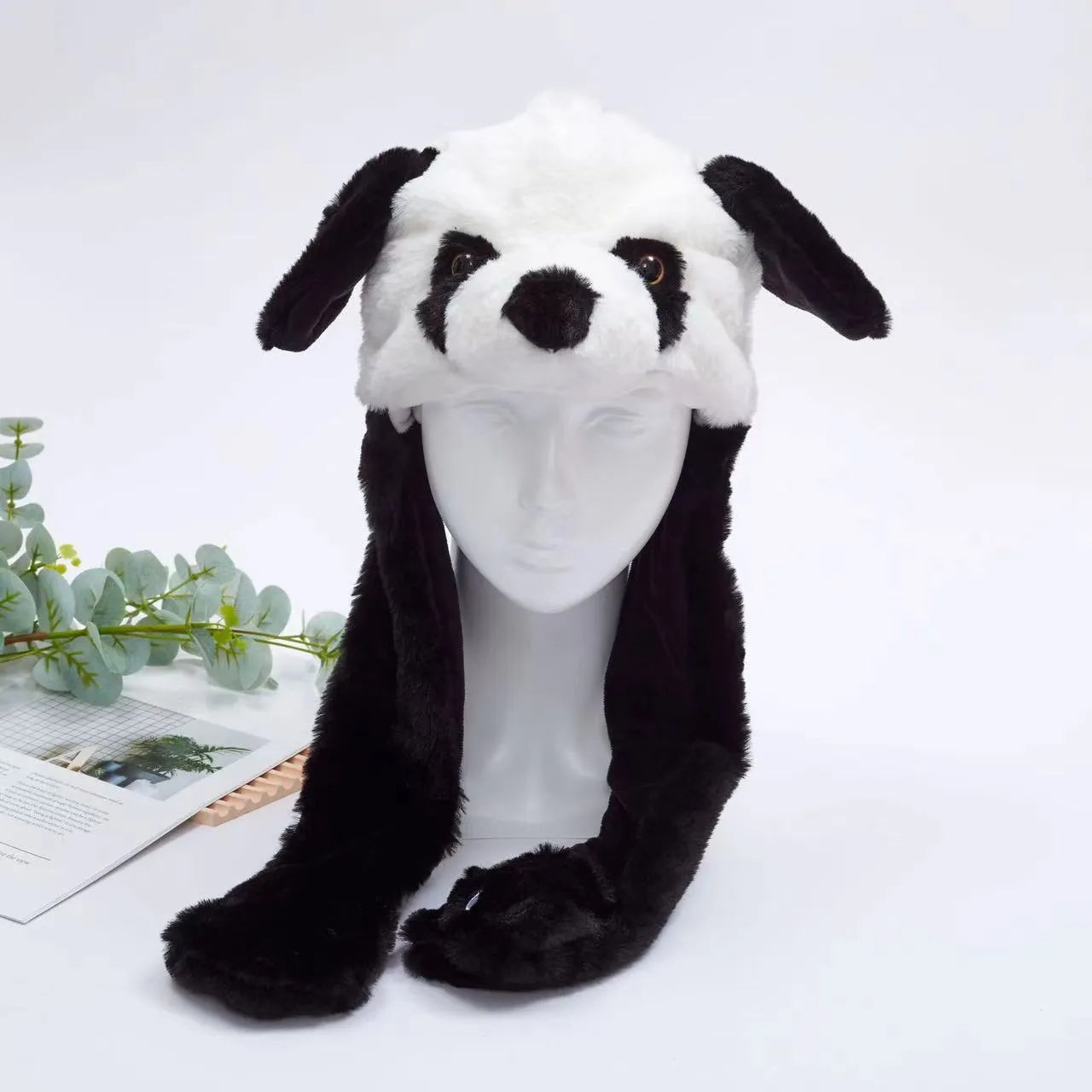BunnyBounce Plush Hat with Moving Ears for Kids & Adults