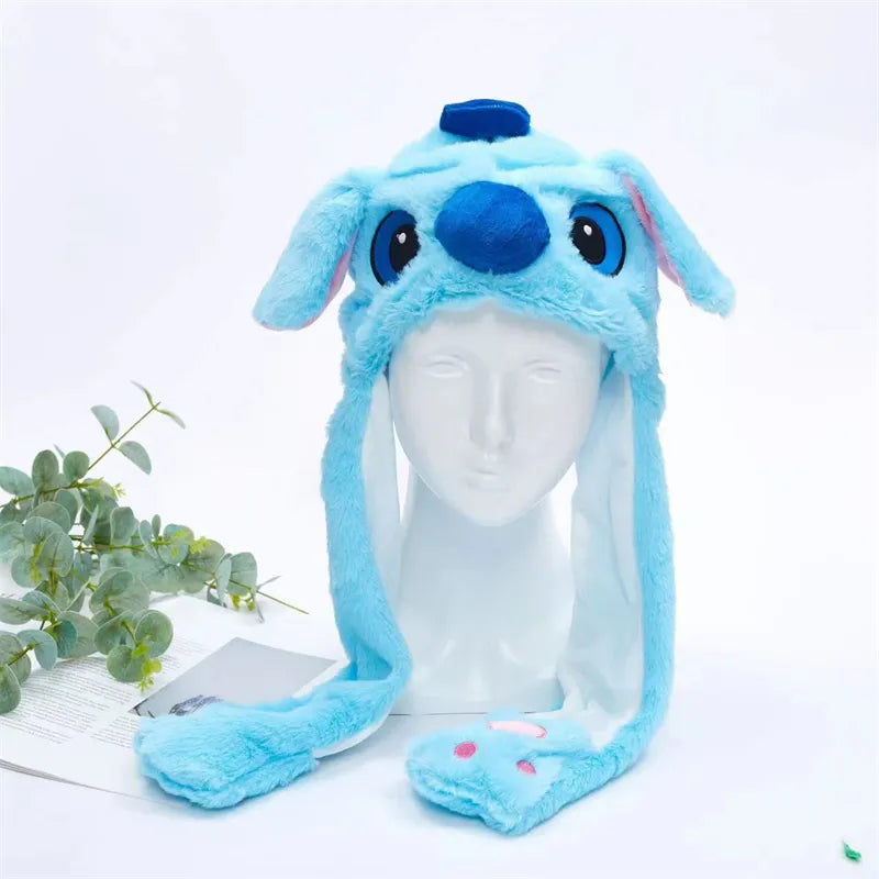 BunnyBounce Plush Hat with Moving Ears for Kids & Adults
