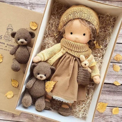 Handmade Waldorf Cotton Cuddle Doll – Poppi
