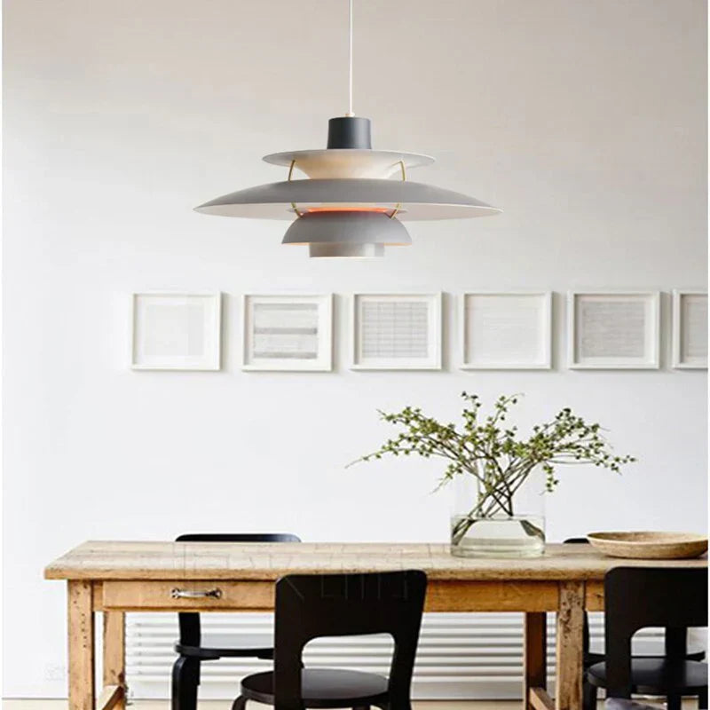 Modern Morandi LED Pendant Light – E27 Metal Shade
