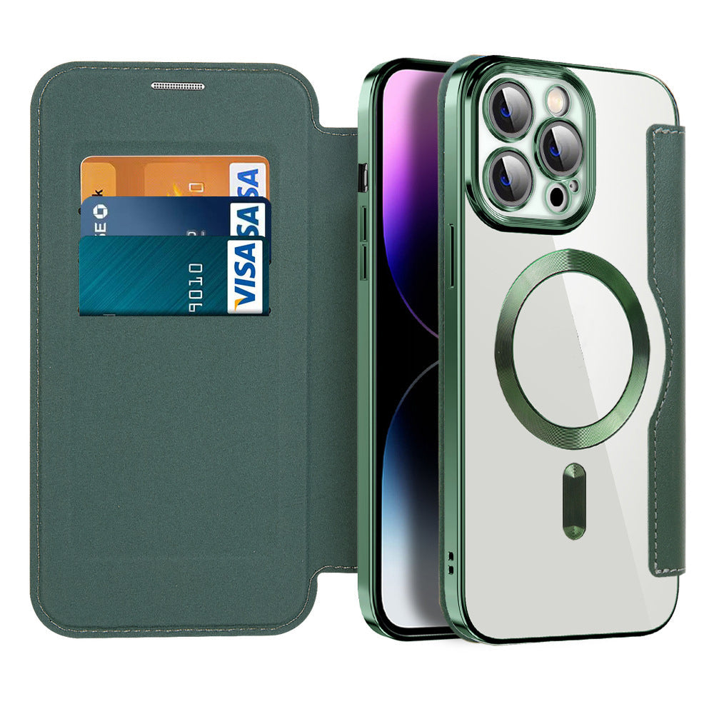 Magnetic Leather Flip Case iPhone 11–14 Series