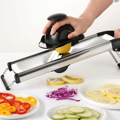 Stainless Steel Mandoline Slicer – Adjustable Thickness Cutter