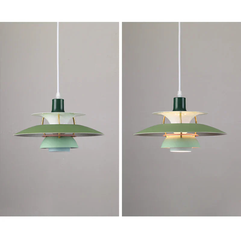 Modern Morandi LED Pendant Light – E27 Metal Shade