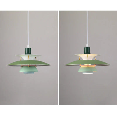 Modern Morandi LED Pendant Light – E27 Metal Shade