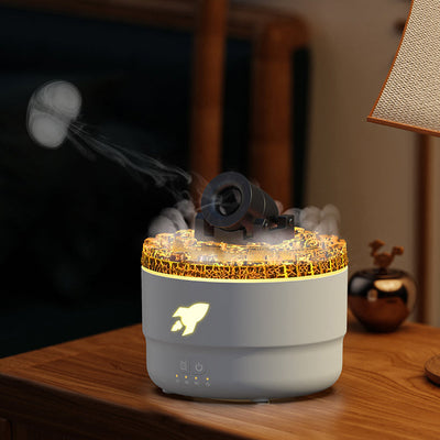 Lava Cannon Humidifier Aroma Diffuser with Mist Night Light