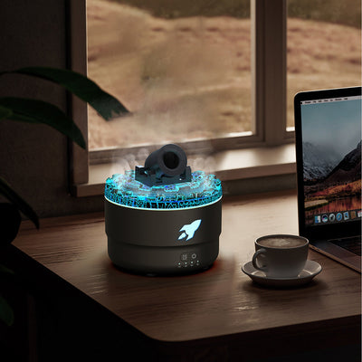 Lava Cannon Humidifier Aroma Diffuser with Mist Night Light