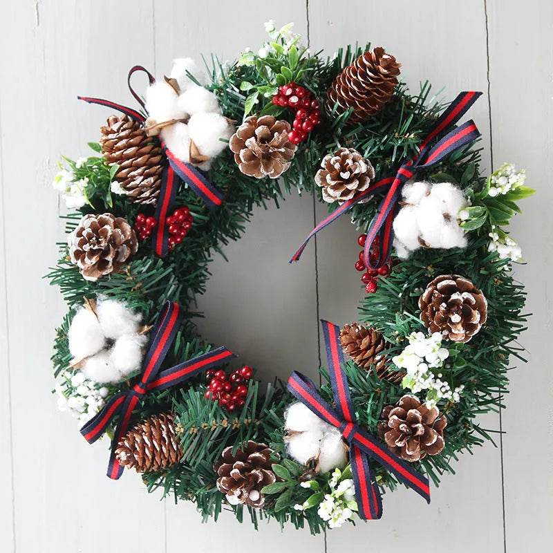 Handmade PVC Christmas Wreath for Holiday Decor