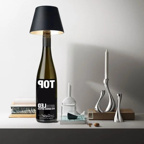 Rechargeable Wine Bottle Table Lamp Head
