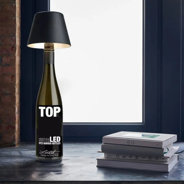 Rechargeable Wine Bottle Table Lamp Head