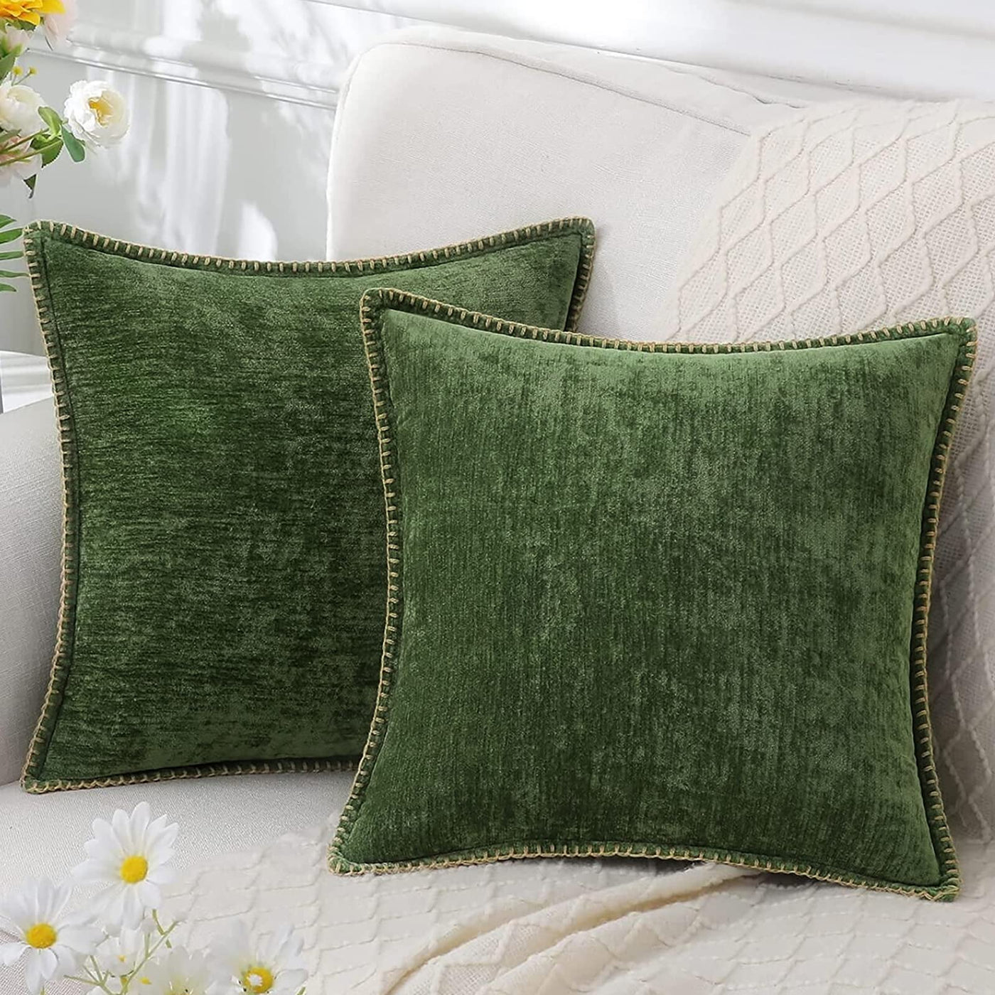 Decorative Chenille Cushion Cover Soft Washable