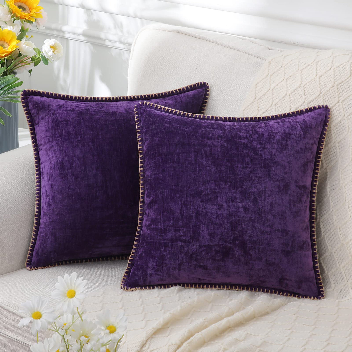 Decorative Chenille Cushion Cover Soft Washable