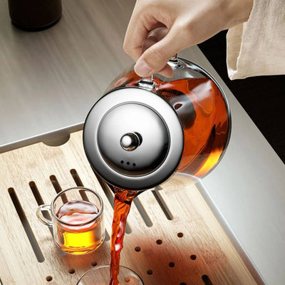 Heat Resistant Glass Teapot with Stainless Steel Infuser
