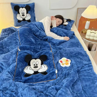 Convertible CozyNest Blanket Pillow Combo for Home Comfort