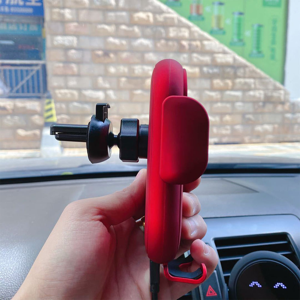Wireless Car Phone Holder with Fast Charging and Auto Clamp