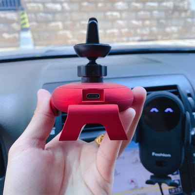 Wireless Car Phone Holder with Fast Charging and Auto Clamp