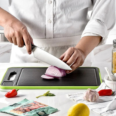 4-in-1 Cutting Board with Thawing Tray and Sharpener