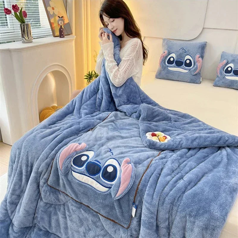 Convertible CozyNest Blanket Pillow Combo for Home Comfort