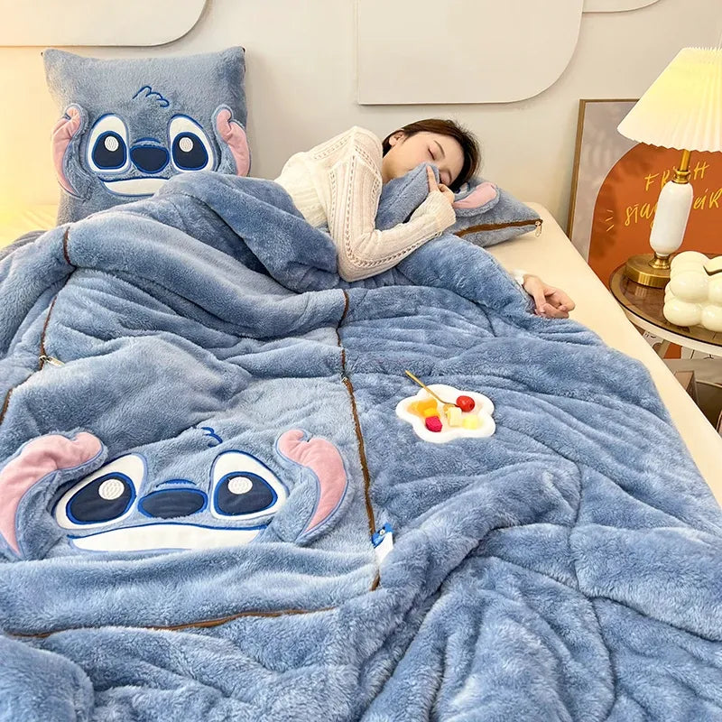 Convertible CozyNest Blanket Pillow Combo for Home Comfort