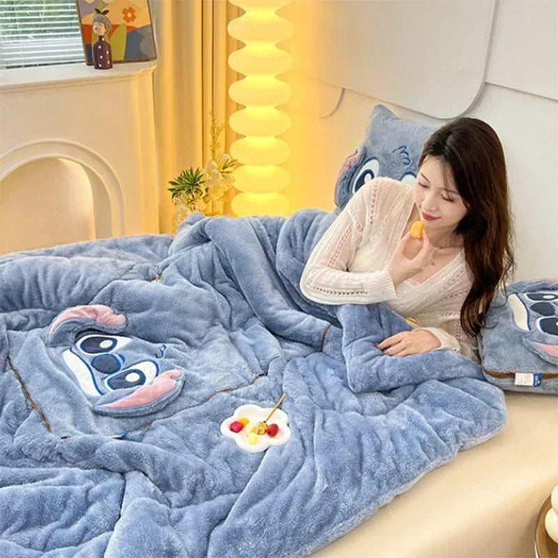 Convertible CozyNest Blanket Pillow Combo for Home Comfort