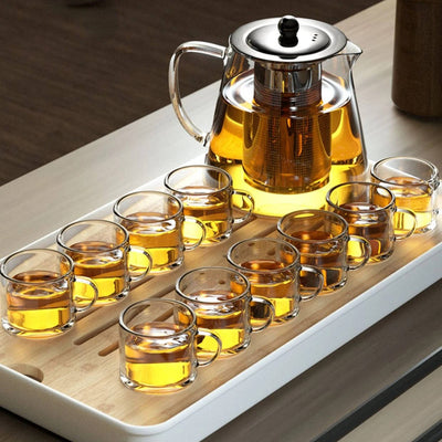 Heat Resistant Glass Teapot with Stainless Steel Infuser