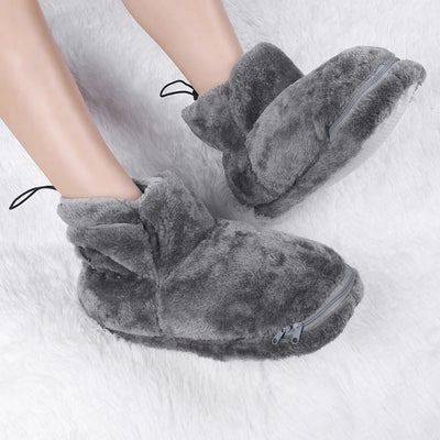 Dreamstep USB Heated Plush Indoor Slippers for Warm Feet