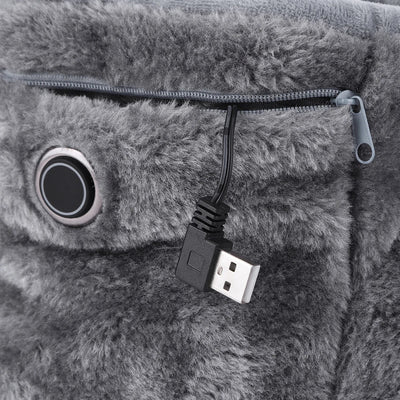 Dreamstep USB Heated Plush Indoor Slippers for Warm Feet